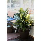 Alternate image 2 for The HC Companies Mojave Stone Planter Pot - The HC Companies 22-Inch Medium Flower Pot Planter for an Indoor or Outdoor Plant Brick (MOA22000F04)