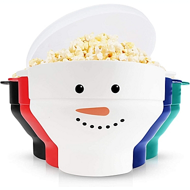 Zulay Kitchen Collapsible Silicone Popcorn Maker - Snowman. View a larger version of this product image.