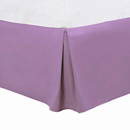 PiccoCasa Basic Lightweight Queen Size Pleated Bed Skirt, Bed Frame and Box Spring Cover - 16 Inch Tailored Drop Dust Ruffle Bedskirt, Wrinkle Free and Fade Resistance, Easy to Stall - Light Purple