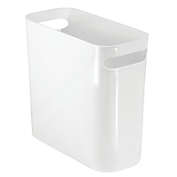 mDesign Slim Plastic Small Trash Can Wastebasket with Handles