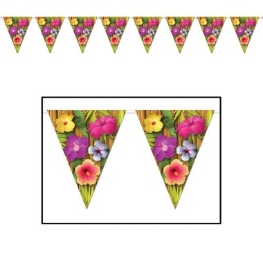 Beistle 11" x 12' Luau Pennant Banner (1/Pkg) - 12 Pack. View a larger version of this product image.