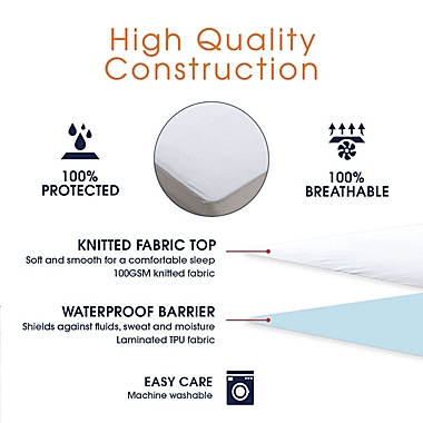 Cheer Collection Knitted Fabric Waterproof Mattress Protector. View a larger version of this product image.