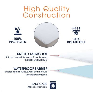 Cheer Collection Knitted Fabric Waterproof Mattress Protector. View a larger version of this product image.