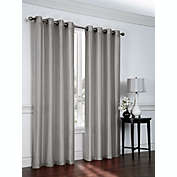 GoodGram Artisan Faux Silk Grommet Curtain Panel - 54 in. W x 84 in. L, Silver