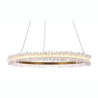 Elegant Lighting Laurel LED 26 inch Gold pendant. View a larger version of this product image.