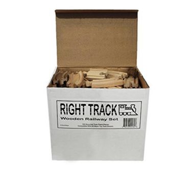100 Piece Wooden Train Track Pack - Fully Compatible with Thomas & Friends Wooden Railway System - By Right Track Toys. View a larger version of this product image.
