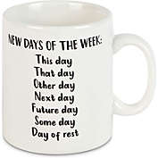 Okuna Outpost Ceramic Coffee Mug, New Days of The Week (15 oz, 3.7 x 4.3 Inches)