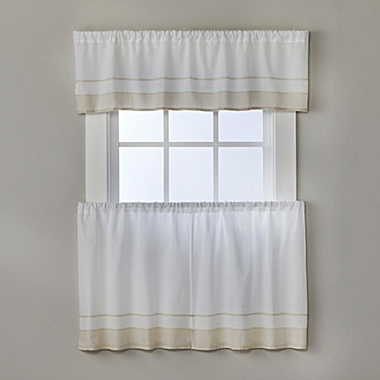 SKL Home By Saturday Knight Ltd Carrick Stripe Tier Pair - 2-Pack - 56X24", Natural. View a larger version of this product image.