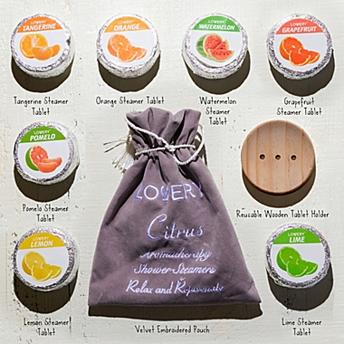 Lovery Essential Oil Shower Steamer Vaporizing Shower Tablets - 7 Shower Bombs - Citrus Flavors. View a larger version of this product image.