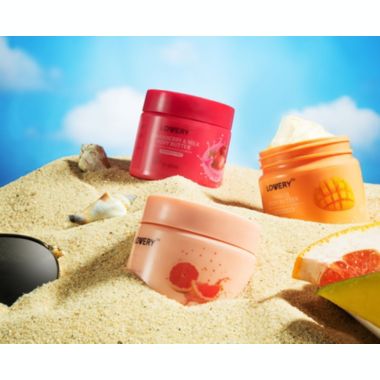 Lovery Whipped Body Butter Creams in Mango, Pink Grapefruit, Strawberry Scents - 3 Pack. View a larger version of this product image.