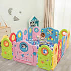 Alternate image 1 for Costway 16 Panel Activity Center Baby Playpen with Gate