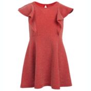 Epic Threads Toddler Girl&#39;s Metallic Knit Flutter Dress Red Size 3T