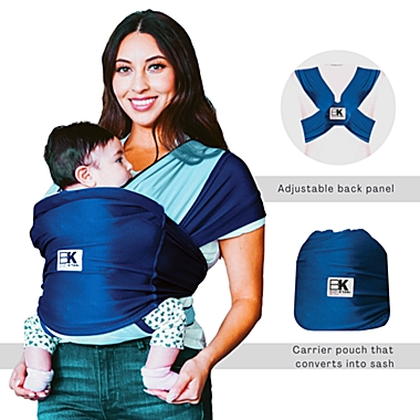 Baby K&#39;tan Pre-Wrapped Ready To Wear Baby Carrier  Active Oasis Turquoise & Blue Large. View a larger version of this product image.