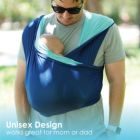 Alternate image 3 for Baby K&#39;tan Pre-Wrapped Ready To Wear Baby Carrier  Active Oasis Turquoise & Blue Large