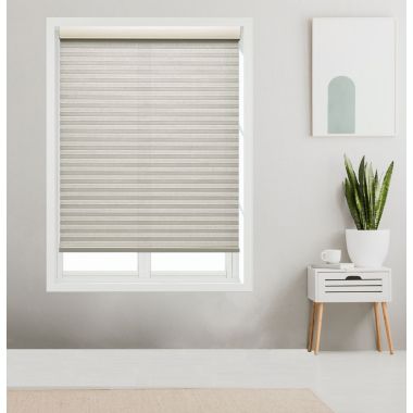 Linen Avenue Custom Cordless 29" W x 48" H Seashell Light FIltering Cellular Shade. View a larger version of this product image.