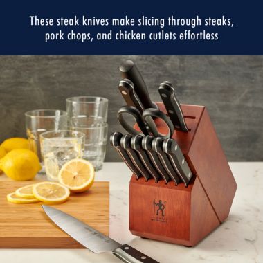 Henckels Solution Steak Knife Set of 8, Black, Stainless Steel. View a larger version of this product image.