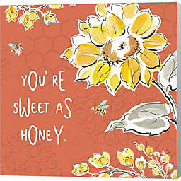 Metaverse Art Bee Happy III Spice by Daphne Brissonnet 24-Inch x 24-Inch Canvas Wall Art