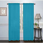 GoodGram 2 Pack  Luxurious Voile Sheer Curtain Panels by Regal Home - 52 in. W x 84 in. L, Neon Blue