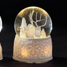 Alternate image 0 for 6 Inch Tall Led Church with Sleigh Glitterdome 100MM