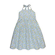 Hope & Henry Girls&#39; Halter Flare Dress (Multi Summer Floral Linen, 3-6 Months)