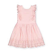 Hope & Henry Girls&#39; Flutter Sleeve Flower Girl Dress (Light Pink Pintuck and Embroidery, 2T)