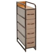 mDesign Vertical Dresser Storage Tower with 4 Drawers