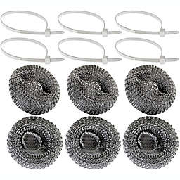 Set of 6 Washing Machine Lint Traps! Long Lasting - Rustproof - Stainless Steel - Keeps Lint From Clogging Pipes