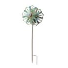 Alternate image 0 for Things2Die4 36 Inch Metal Solar LED Kinetic Wind Spinner Outdoor Garden Yard Art Round Flower