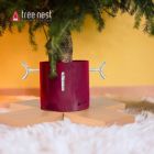 Alternate image 2 for Tree Nest Hip Christmas Tree Stand for Real Trees, Silver