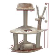 Majestic Pet Product 36-Inch Wood Casita Fur Tree for Cats