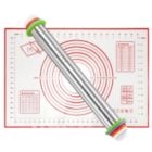 Alternate image 2 for Eggracks By Global Phoenix Dough Rolling Pin Dough Roller Stainless Steel Rolling Pins