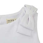 Alternate image 3 for Hope & Henry Girls&#39; A-Line Ponte Dress With Button Placket (Navy and White Striped, 3)