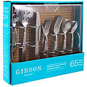 Gibson Home Prato 65 Piece Flatware Set with Wire Caddy
