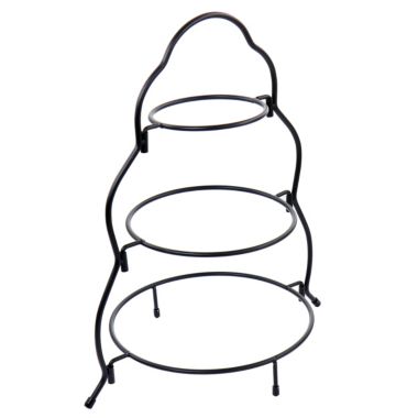 Elama 3 Tier Round Plate Porcelain Serveware Set. View a larger version of this product image.