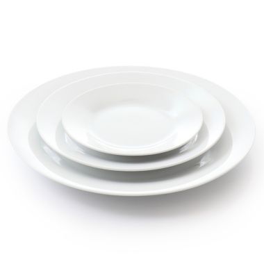 Elama 3 Tier Round Plate Porcelain Serveware Set. View a larger version of this product image.