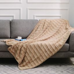 Cheer Collection Ultra Cozy & Soft Faux Fur Blanket - Assorted Colors and Sizes
