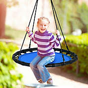 Slickblue 40&quot; Flying Saucer Round Swing Kids Play Set-Blue