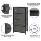 Alternate image 2 for Emma + Oliver 4 Drawer Vertical Storage Dresser with Black Wood Top & Gray Fabric Pull Drawers