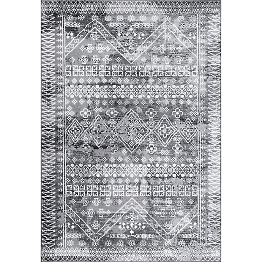 nuLOOM Frances Moroccan Area Rug 5' x 8' Light Grey