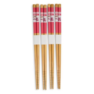 Naruto  Shippuden Ichiraku Ramen Wooden Bamboo Chopsticks, Set Of 4   Utensil Set For Ramen Noodles, Japanese Dinnerware For Home Kitchen   Official Anime Manga Collectible. View a larger version of this product image.