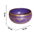 Alternate image 2 for Cottage Handicraft, Crown Charka - Violet Tibetan Singing Bowl with free Elephant Gift