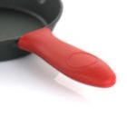 Alternate image 3 for MegaChef Pre-Seasoned 6 Piece Cast Iron Skillet Set with Lids and Red Silicone Holders