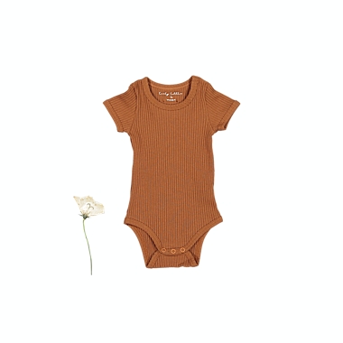 Lovely Littles The Forest Love Short Sleeve Onesies - Caramel - 3. View a larger version of this product image.