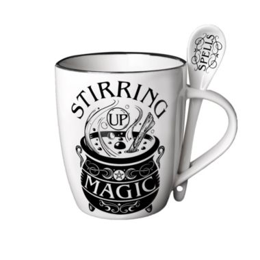 Alchemy Of England Decorative Stirring Up Magic Mug & Spoon Set. View a larger version of this product image.