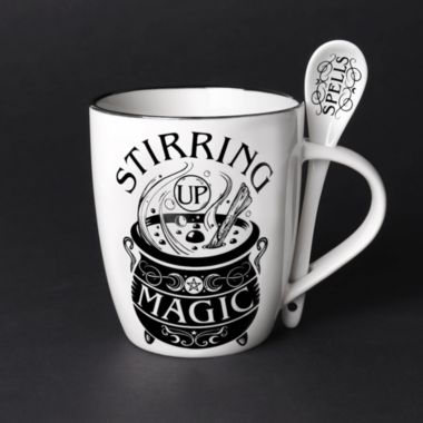 Alchemy Of England Decorative Stirring Up Magic Mug & Spoon Set. View a larger version of this product image.