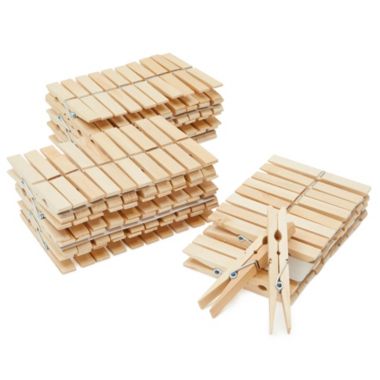 Juvale 100 Pack Wooden Clothespins, 4 inch Heavy Duty Clothes Pins for Hanging, Outdoor, Crafts. View a larger version of this product image.