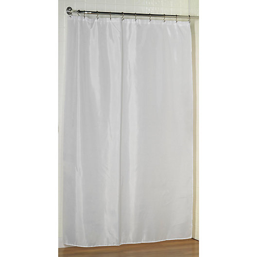 Carnation Home Fashions E X Tra Long, 96 Length White Shower Curtain