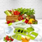 Alternate image 1 for MegaChef 8-in-1 Multi-Use Slicer Dicer and Chopper with Interchangeable Blades, Vegetable and Fruit Peeler and Soft Slicer