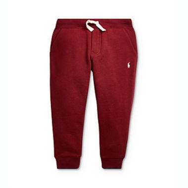 Ralph Lauren Boy's Fleece Jogger Pants Red Size 4T. View a larger version of this product image.