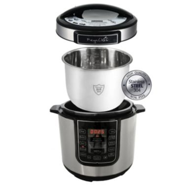 Megachef 6 Quart Digital Pressure Cooker with 14 Pre-set Multi Function Features. View a larger version of this product image.
